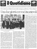 Il Quotidiano della Basilicata 18/07/2006 - II Rassegna Polifonica "Petra Matrix"